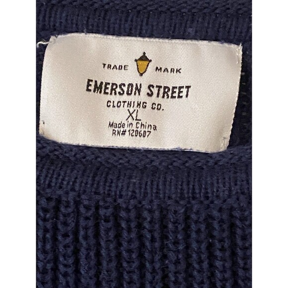Penn State striped knit sweater with logo size XL Emerson Street PSU Football - Picture 4 of 7